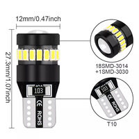 Car-refine fábrica alto brillo alta potencia 4014 3030 19SMD T10 T15W5W 194 168 501 bombillas LED para coche Canbus Compatible 12V