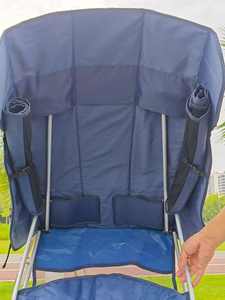 أريكة معدنية مسند ظهر قماش للنزهات والشواطئ وصيد الأسماك شواء قابلة للطي كرسي تخييم مظلة - Product Image 6