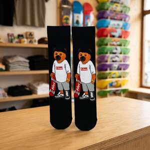 Colourful <b>Teddy</b> <b>Bear</b> <b>Patterned</b> Filov Weaving Fabric Type 1 Wash Unisex Adult Sports Socks - Product Image 3