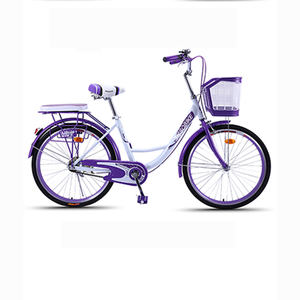 Vélo de ville de 24 <span class=keywords><strong>pouces</strong></span> pour femmes Vélo de croisière pour adultes Plusieurs couleurs Cadre en acier Siège en cuir confortable Vélo pas facile à rouiller Durable - Product Image 6