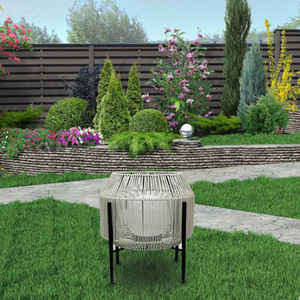 Lampe de jardin en rotin d'extérieur LED étanche pour pelouse, cour, éclairage d'ambiance pour maison, villa, décoration paysagère - Product Image 1