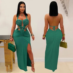 Robe longue plissée dos nu moulante pour femme, idéale pour les vacances d'été, les fêtes et les anniversaires – Nouvelle collection 2026 – Grande Vente CX7407 - Product Image 5