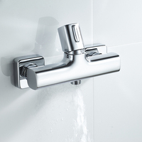 Robinet de douche pour baignoire Momali, corps en laiton, poignée unique, chrome, style contemporain, noyau de vanne en céramique poli, jet doux