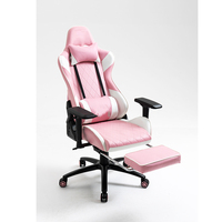 Chaise de jeu ergonomique de luxe rose Pro Silla Gaming, pivotante, réglable en hauteur, avec accoudoirs 4D, vente en gros