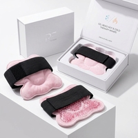 Attelle de thérapie chaude et froide en gel rose, enveloppante, avec coussinet de soutien en peluche douce pour poignet, cheville, coude
