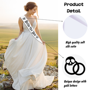 Set di 7 Decorazioni per Addio al Nubilato 'Bride or Die', Fascia Bianca 'Bride or Die' <span class=keywords><strong>e</strong></span> Nere 'Till Death Do Us Part' per Festa della Sposa - Product Image 5