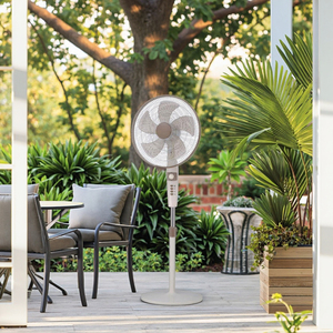2025 mới DC điện sạc cơ khí nhựa ba tốc độ biến tần ngoài trời gấp Quạt sàn di động cho hộ gia đình sử dụng - Product Image 2