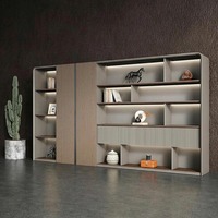 Meuble de Rangement Minimaliste Moderne pour PDG, Armoire Murale Multi-Niveaux, Classeur de Bureau, Vente en Gros Usine
