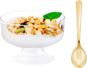 Gobelets en plastique jetables avec couvercles Emballage de tasse à café personnalisée pour thé à bulles Yaourt carré en plastique Pudding Fruit Cums pp - Product Image 1