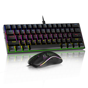 Teclado Mecánico con Cable TMICE <span class=keywords><strong>de</strong></span> 61 Teclas y Ratón, Interruptor Azul, Anti-ghosting, Retroiluminación LED, Combo <span class=keywords><strong>de</strong></span> Teclado y Ratón para Juegos <span class=keywords><strong>de</strong></span> <span class=keywords><strong>PC</strong></span> - Product Image 2