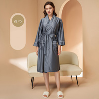 Albornoz de Verano para Mujer, Cómodo, Suave al Tacto, Tejido, Diseño Delgado y Fresco, Mangas de Estilo Simple, Toalla de Baño con Logotipo Personalizado
