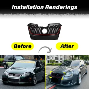 ชุดตกแต่งกระจังหน้ารถยนต์ StarNav สำหรับ Golf 5 MK5 ปี 2006 2007 2009 ช่องดักอากาศแบบแข่ง - Product Image 3