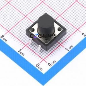 UK-B0224-G9.5-250 Tactile Switch Through hole-4P,12x12mm Switch Single Pole Single Throw Round Button 2.5N Through Hole - Product Image 1