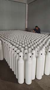 Cylindre vide en fréon R23 argenté de 12 L, sans soudure, ISO9809, 150 BAR, avec bouchon de valve et poignée - Product Image 3