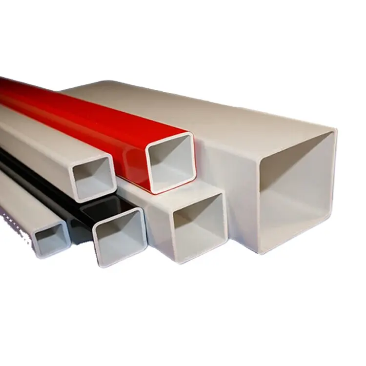Commercio all'ingrosso di Vendita Calda Su Ordinazione di Colore di Formato Quadrato di Plastica Tubo di Tubi IN PVC