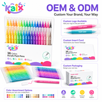 Stylo gel à peinture acrylique personnalisé avec logo KAIX Pastel Neon, pointe extra fine, séchage rapide, marqueur à peinture pour papier noir, art