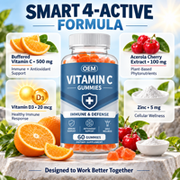 Gummies à la vitamine C pour la défense immunitaire, le soutien antioxydant, le bien-être quotidien, la santé de la peau et les soins de beauté naturels – Complément alimentaire OEM