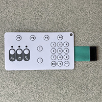 Feuille de commutation à membrane personnalisée en PVC imprimée UV avec disposition de touches en relief et découpes de fenêtres pour machine d'emballage automatique