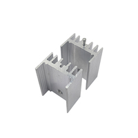 Dissipateur thermique triode 20*15*10MM en alliage d'aluminium TO-220, extrusion personnalisée, couleur sur mesure, radiateur de transistor, découpe et pliage Al 6063