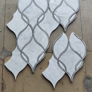 SUBEI Nuevo Diseño de <span class=keywords><strong>Mosaico</strong></span> de Mármol Estilo <span class=keywords><strong>Vintage</strong></span> con Cinta Decorativa y Corte por Chorro de Agua, Materiales de Construcción que Combinan con <span class=keywords><strong>Mosaico</strong></span> para Suelos y Paredes - Product Image 6
