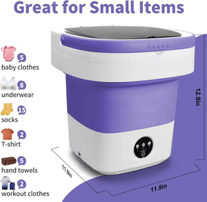 Lavadora Portátil Mini de 16L Totalmente Automática, Lavadora con 3 Modos de Limpieza, Lavadora <span class=keywords><strong>Plegable</strong></span> Pequeña - Product Image 2