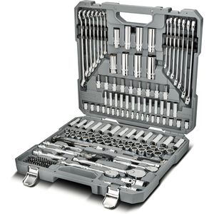 Juego de Herramientas Mecánicas Ingersoll Rand de 205 Piezas, SAE y Métricas, con Enchufe de 1/2 Pulgada, Acero al Cromo Vanadio, Kit de Reparación Automotriz - Product Image 1