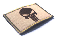Badges de poitrine Punisher entièrement brodés et patchs de moral avec support de boucle de crochet pour vêtements tactiques chapeaux et sacs