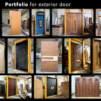 Porte d'entrée double en noyer noir américain moderne Insert en verre d'intimité en bois massif pour l'entrée principale de la maison