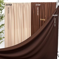 Kain Sutra Susu Elastis (Polyester) Warna Maillard untuk Dekorasi Pernikahan, Warna Cokelat Kopi, untuk Langit-langit Lorong dan Latar Belakang Area Sambutan
