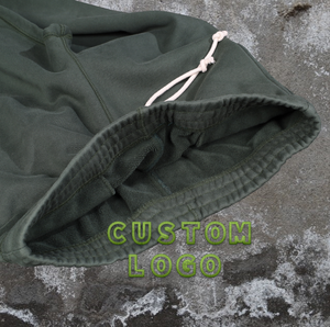 Pantalon de survêtement pour homme d'hiver avec logo personnalisé, taille haute, couleur foncée, style vintage, jambe large, respirant, tissu en toile écologique - Product Image 5