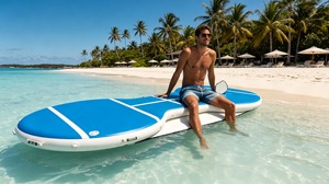 Plataforma Inflable para Pickleball, Cancha de Pickleball Inflable con Tecnología Drop Stitch, Cancha de Pádel Flotante Portátil para Jardín o <span class=keywords><strong>Piscina</strong></span> - Product Image 2