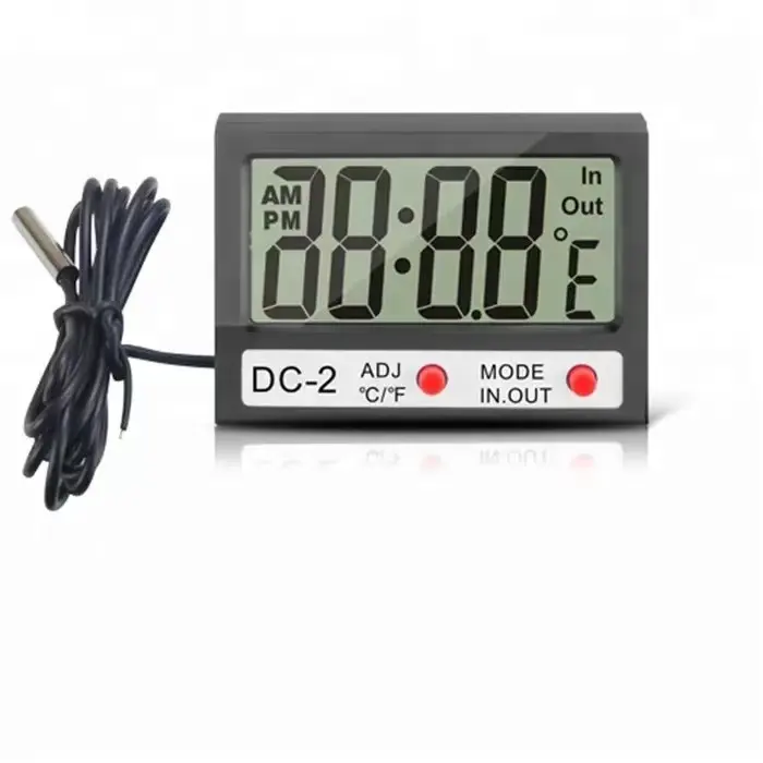 Elektronischer neuer Thermostat tester Indoor Outdoor Mini Lcd Digital Thermometer Temperatur messer Dc-2 Uhr