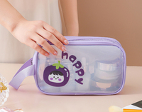 Trousse de Toilette Grande Capacité Personnalisée en PVC/PU avec Fermeture Éclair – Étui de Voyage Mignon pour Articles de Toilette et Maquillage