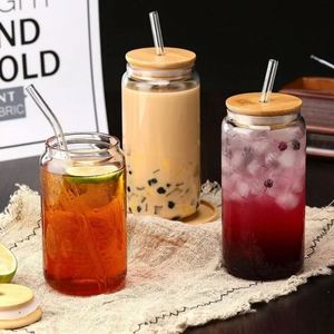 MOONBIFFY 400/560 ml Verre à vin écologique avec couvercle et paille, transparent, forme irrégulière, pour bubble tea, jus, café, lait, usage domestique - Product Image 3