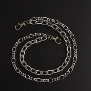 Chaîne de taille double couche gaufrée en argent tibétain, style Hip Hop Punk, pour usage quotidien - Product Image 4