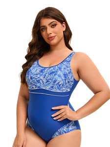 Maillot de bain fitness écologique pour femmes européennes et américaines de grande taille Motif solide imprimé découpé dans le dos Design Sexy - Product Image 5