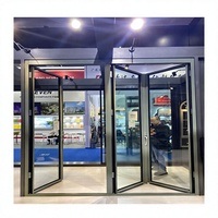 LEAWOD Fournisseur direct de portes et fenêtres intérieures en aluminium de haute qualité, profilés en alliage d'aluminium, portes pliantes en verre pour cuisine