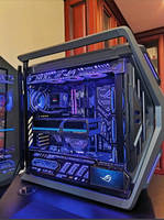 Ordinateur de jeu ASUS ROG Hyperion 701, PC de bureau personnalisé ASUS, AMD Ryzen9 9950X3D, 64 Go de RAM DDR5, RTX 5080, refroidissement par eau