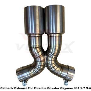 ระบบท่อไอเสียแบบ Catback น้ำหนักเบา Vortex ผลิตจากไทเทเนียม สำหรับรถ Porsche Boxster Cayman 981 2.7 3.4 ชุดแต่งสำหรับการแข่งขันบนสนาม - Product Image 3