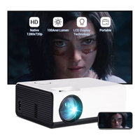 Projecteur de dôme à objectif fisheye 360 degrés 3D, cinéma numérique LCD 4K grand écran, 100 lumens ANSI, pour films et vidéos grand format