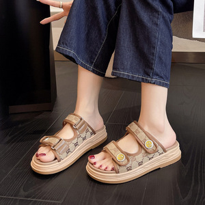 Wholesale 2023 Summer Women Soft Non-slip Solid Color Slippers Designer Famous Flats <b>Sandals</b> for Women and Ladies - Product Image 3