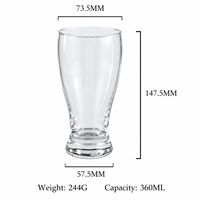 Verres à Pilsner Classiques Réutilisables de 355 ml en Gros avec Logo Personnalisé et Emballage Cadeau Personnalisé pour Bars et Restaurants