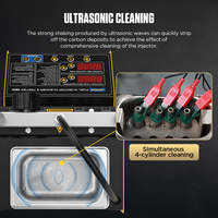 AUTOOL CT150 Testeur Automobile Machines à Ultrasons Nettoyant d'Injecteurs de Carburant 8 Buses pour Moto, Auto et Véhicules 4 Cylindres