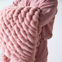 Couverture chauffante électrique en peluche à bulles pour la maison et la chambre, confortable et chaude, logo personnalisé disponible