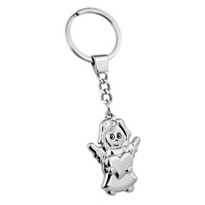 Llavero de Aleación y Cristal con Diseño de Ángel Pequeño, Llavero Metálico de Moda con Impresión Offset y UV para Niñas - Product Image 1