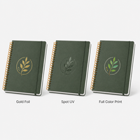 Carnet à spirales personnalisé en PU A5, logo personnalisé, 80 feuilles lignées, journal avec bande élastique, cadeau d'affaires pour le bureau