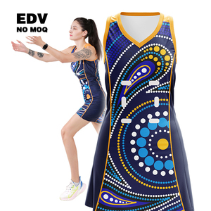High Quality Custom Designed Breathable Polyester Netball Dress for Adults OEM Sports Wear with Adult Sizes Team Name for Tennis - Product Image 3