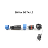 Connecteur d'adaptateur à écrou étanche SP16, mâle, femelle, droit, câble d'aviation, 3 broches, connecteurs de fil circulaire d'alimentation