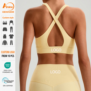 Soutien-gorge de <span class=keywords><strong>sport</strong></span> pour <span class=keywords><strong>femme</strong></span> avec logo personnalisé, dos croisé, pour entraînement et yoga - Product Image 1