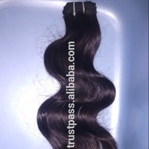 Cabello virgen indio de la mejor calidad, cabello tejido marrón Natural, estilo de onda profunda suelta, buena textura suave y suave para comodidad - Product Image 1